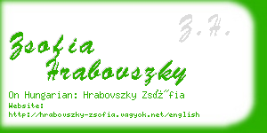 zsofia hrabovszky business card